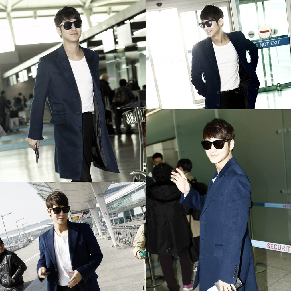 金汎暖男機場時尚 白T+長款風衣帥氣有型顯親和