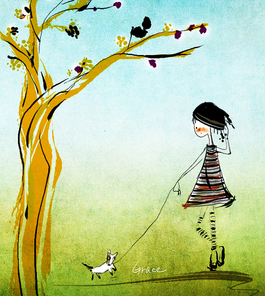 溜狗趣_插畫Grace....