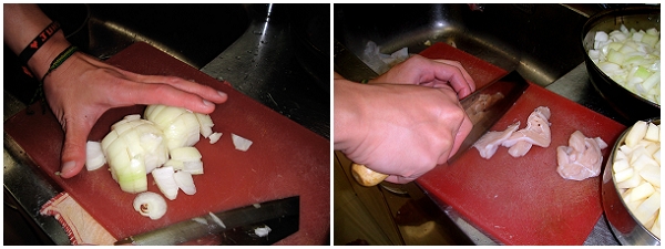 2009-11-21 咖哩豬排飯、蘑菇馬鈴薯濃湯