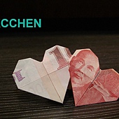 鈔票摺紙 紙鈔摺紙 心心相印 dollar bill origami folding (3)