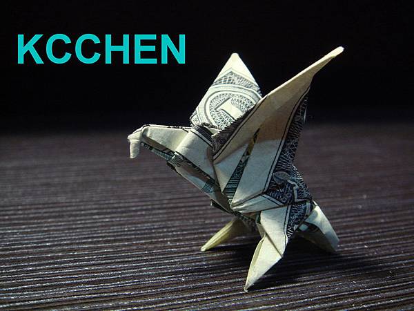 鈔票摺紙 美金老鷹 dollar bill origami1