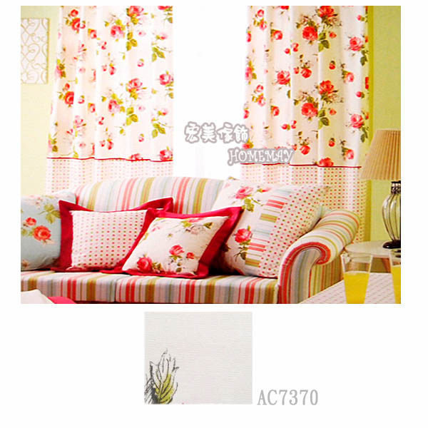 【宏美窗簾】 美國進口 田園風浪漫玫瑰印花窗簾 輕鬆營造鄉村氣息