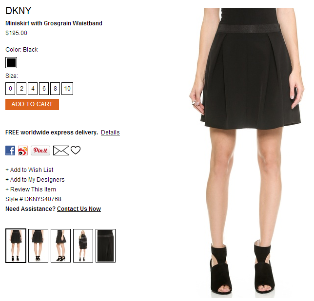 DKNY Miniskirt with Grosgrain Waistband   SHOPBOP.png