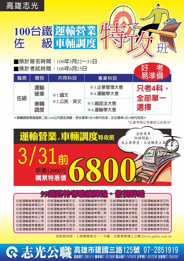 100台鐵佐級特攻班