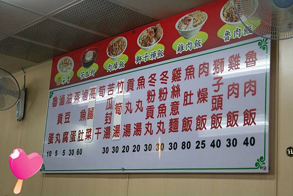 南豐魯肉飯-價目表 南豐魯肉飯-價目表