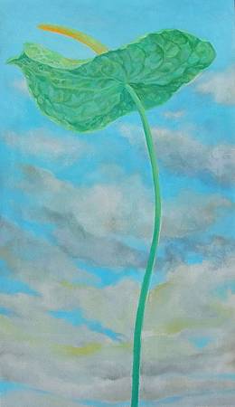 《迎風》，油彩、畫布，35X62cm，2012正確