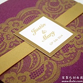 可艾婚禮設計 仿蕾絲緞帶喜帖 可艾婚禮設計 仿蕾絲緞帶喜帖