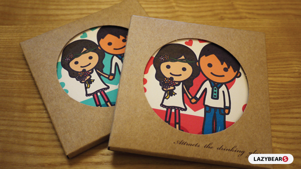 Jolie & Anson 新婚吸水杯墊 Jolie & Anson 新婚吸水杯墊