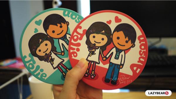 Jolie & Anson 新婚吸水杯墊 Jolie & Anson 新婚吸水杯墊