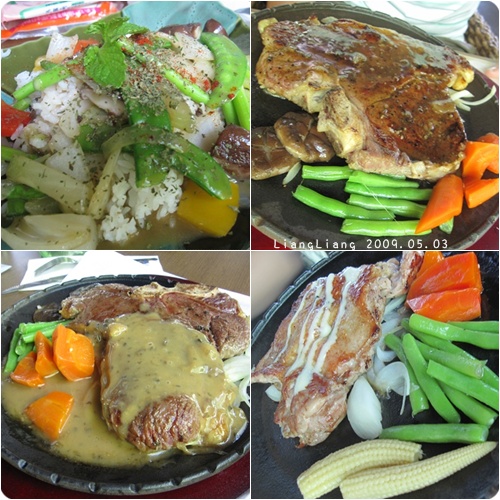 四人份餐點。丁骨真的很嫩,好吃哩!!六分剛好... 四人份餐點。丁骨真的很嫩,好吃哩!!六分剛好...