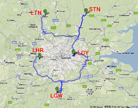 Five Airports of London