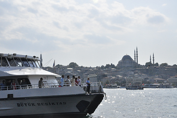 bosphorus旁的蘇萊曼清真寺Süleymaniye Camii