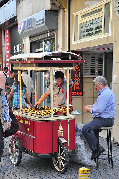 路邊隨處可見的烤栗子