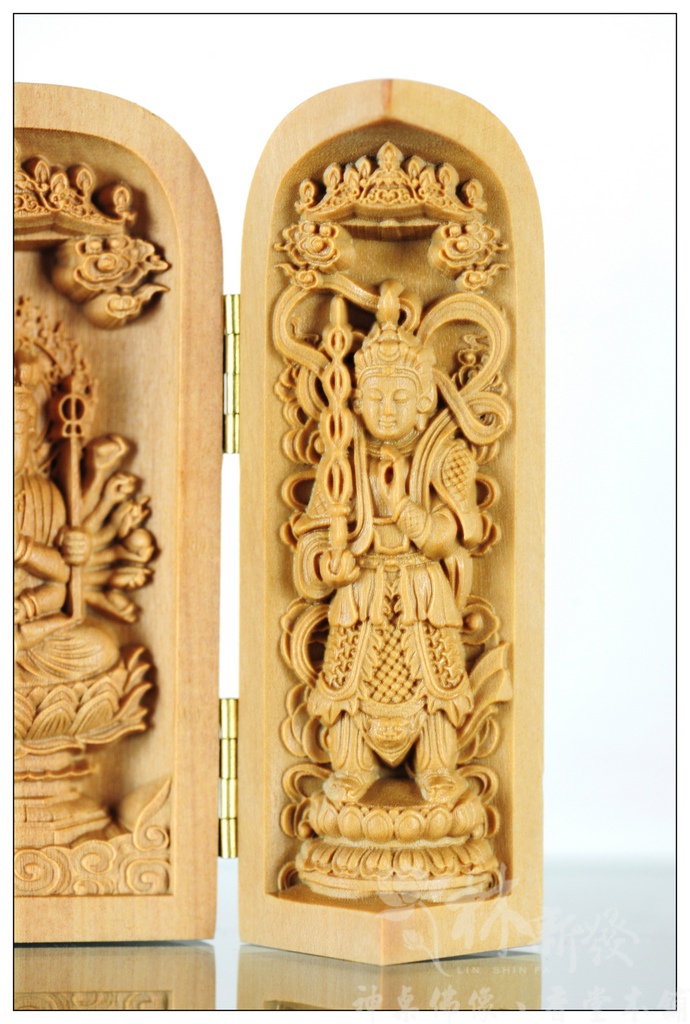 檀香小神作品-觀音、千手伽韋、龍觀音護法_015 檀香小神作品-觀音、千手伽韋、龍觀音護法_015