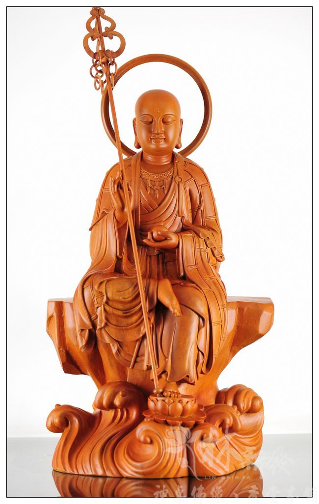 新發神藝-自在地藏王菩薩(山岩水景蓮花/尺三．尺六)