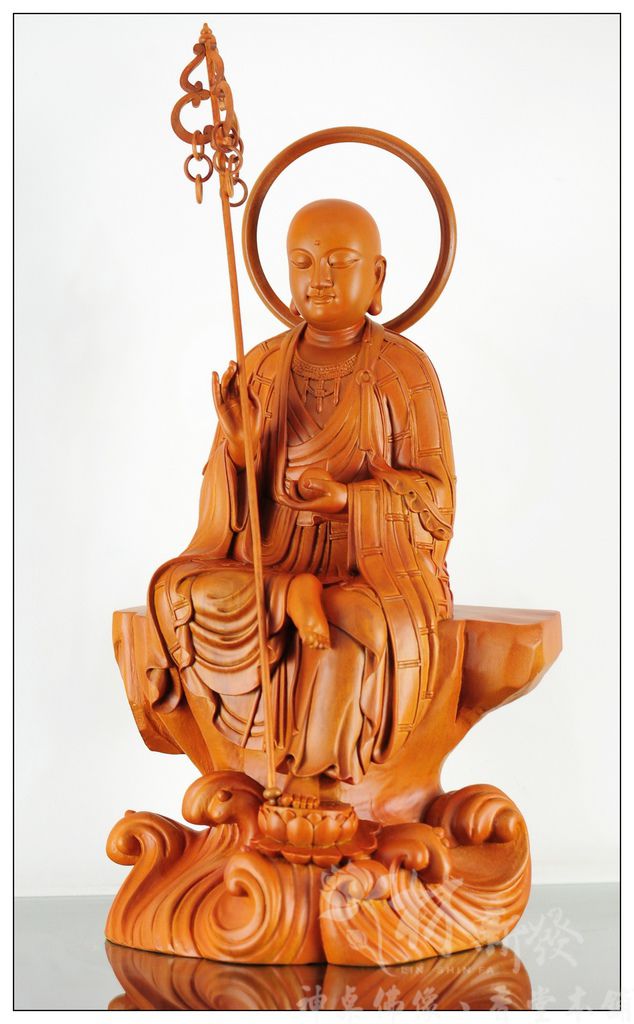 新發神藝-自在地藏王菩薩(山岩水景蓮花/尺三．尺六)