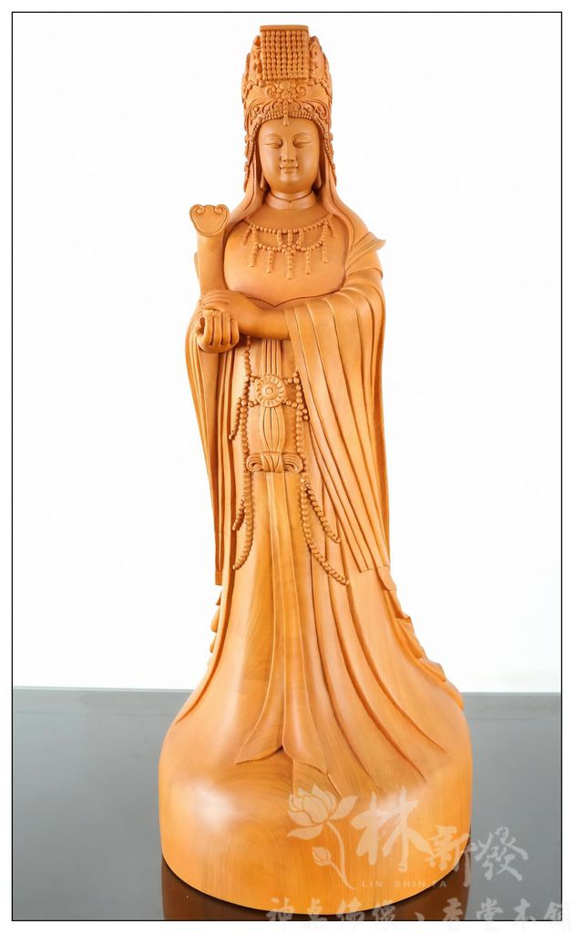 神像藝術-湄洲媽祖(天上聖母娘娘)-二尺二台灣檜木 神像藝術-湄洲媽祖(天上聖母娘娘)-二尺二台灣檜木