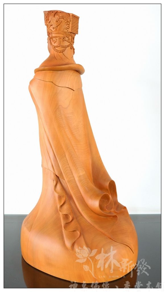 神像藝術-湄洲媽祖(天上聖母娘娘)-二尺二台灣檜木 神像藝術-湄洲媽祖(天上聖母娘娘)-二尺二台灣檜木