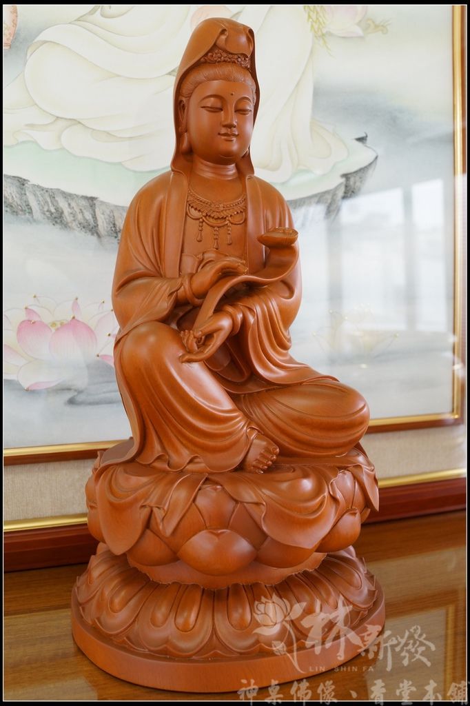 新發神藝-如意全蓮觀自在（原色．描金）
