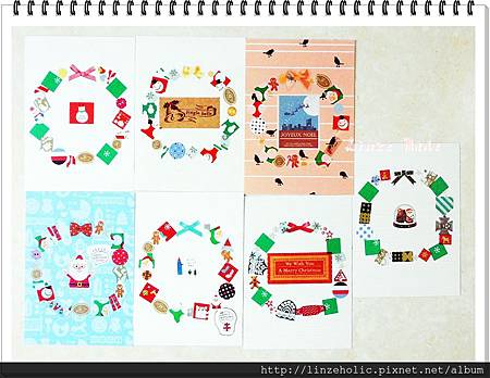 2013手做聖誕花環卡片01