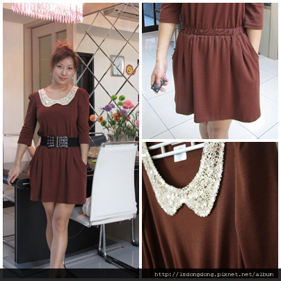 300      韓  金片領洋裝   NT：600     胸寬：43   衣長  78    彈性佳