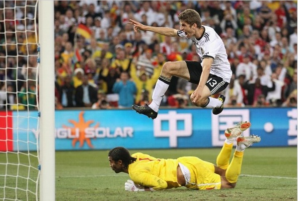 Muller in 2010 World Cup Soccer Muller in 2010 World Cup Soccer