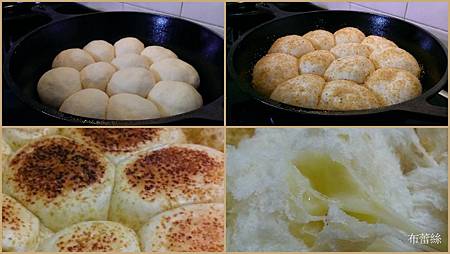 鑄鐵鍋爐火烤甜麵團麵包包