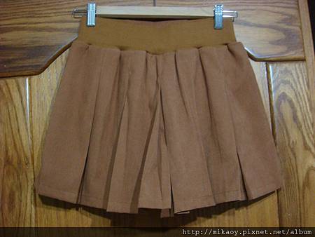 One Way(6)麂皮質感駝咖褲裙