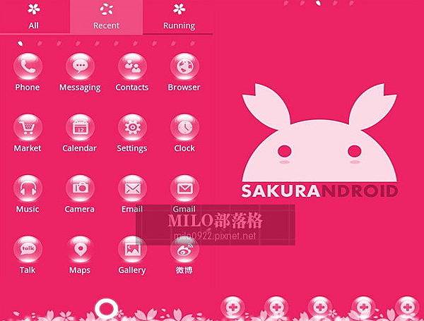 Pink Go Launcher  milo0922.pixnet