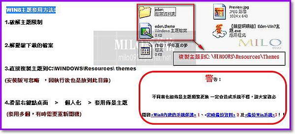 WIN8主題套用方法  milo0922.pixnet