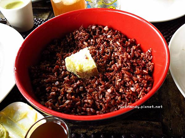 red rice with camote bits..JPG red rice with camote bits..JPG