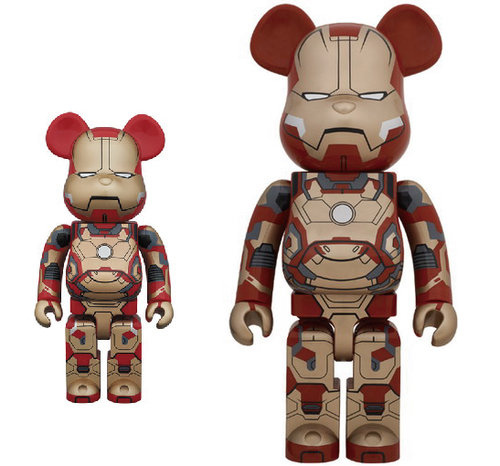 MG 新品預訂: MEDICOM TOY 400% & 1000% BE@RBRICK Iron Man 3 Mark 42