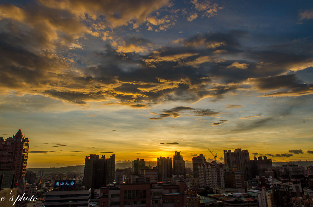 天秤颱風 夕陽 