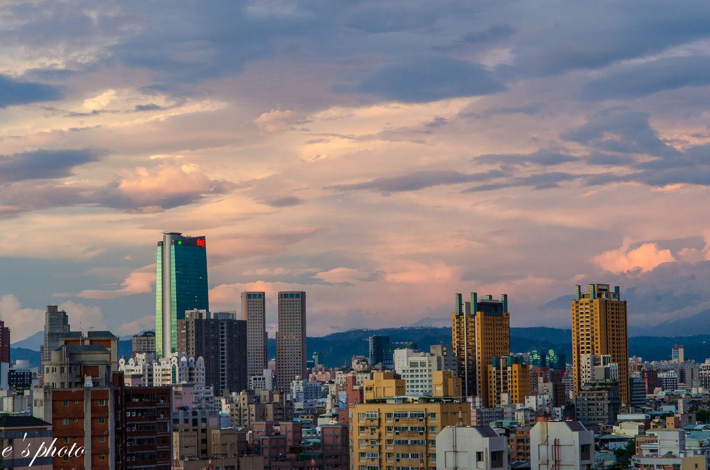 天秤颱風 夕陽 