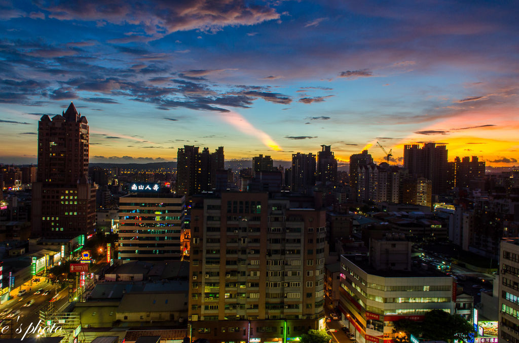 天秤颱風 夕陽 