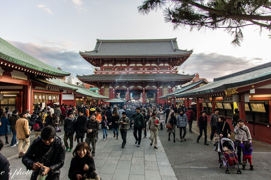 『日本自由行』東京 聖誕節 五天四夜 淺草寺 雷門 仲見世通 大黑家