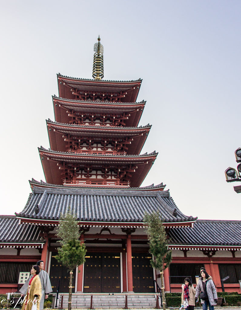 『日本自由行』東京 聖誕節 五天四夜 淺草寺 雷門 仲見世通 大黑家