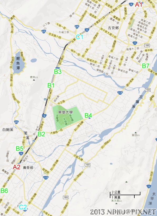20130329_東華週邊加油站分佈圖