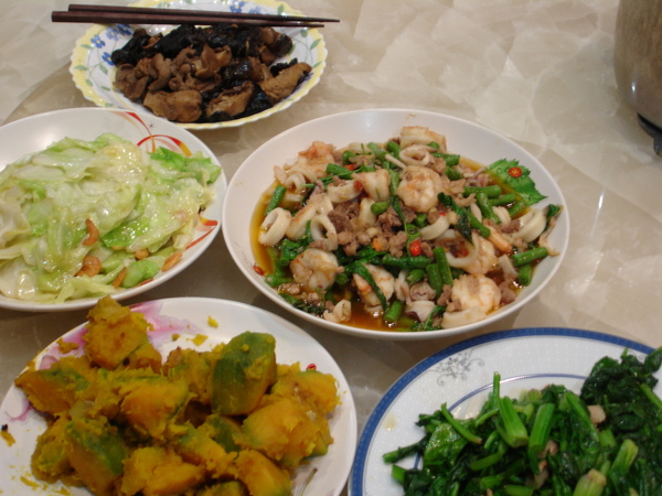 晚上的菜色 晚上的菜色