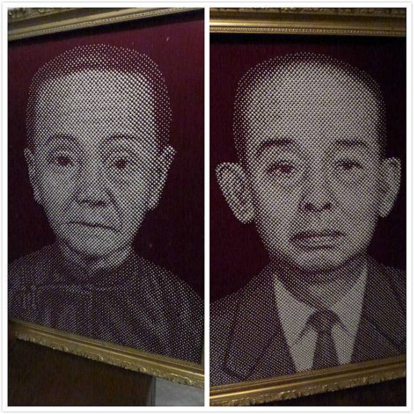 客家庄/新竹峨嵋的富興老茶廠好野人用珍珠製成的畫像,自己一幅 客家庄/新竹峨嵋的富興老茶廠好野人用珍珠製成的畫像,自己一幅