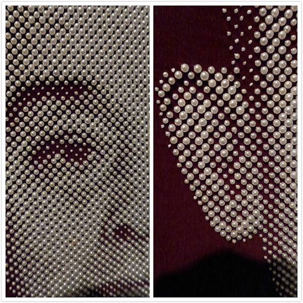 客家庄/新竹峨嵋的富興老茶廠好野人用珍珠製成的畫像,自己一幅 客家庄/新竹峨嵋的富興老茶廠好野人用珍珠製成的畫像,自己一幅