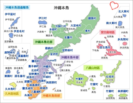 沖繩本島地圖