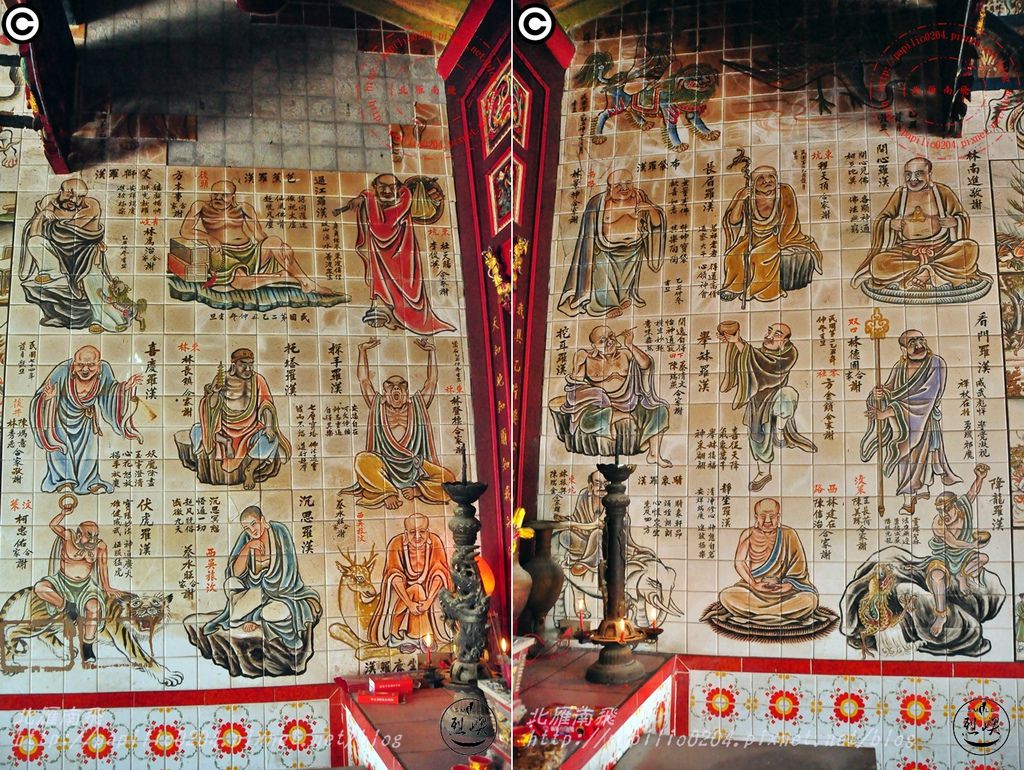烈嶼西方釋迦佛祖玄天上帝宮十八羅漢彩繪壁畫 烈嶼西方釋迦佛祖玄天上帝宮十八羅漢彩繪壁畫