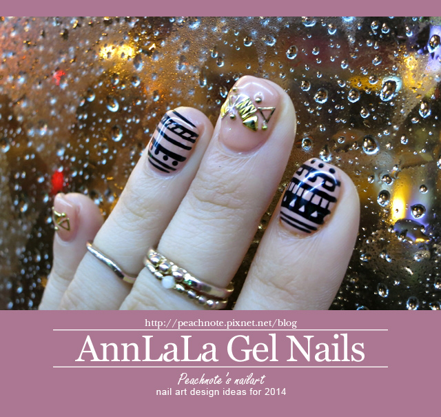 annlala nail art design ideas for 2014.jpg 【光療美甲】三月份的爪子日記,幾何圖騰是本月重點。