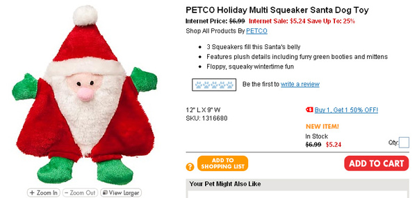 PETCO Holiday Multi Squeaker Santa Dog Toy page.jpg