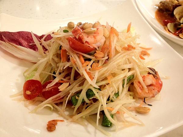 鮮蝦清木瓜沙拉(240元) 鮮蝦清木瓜沙拉(240元)