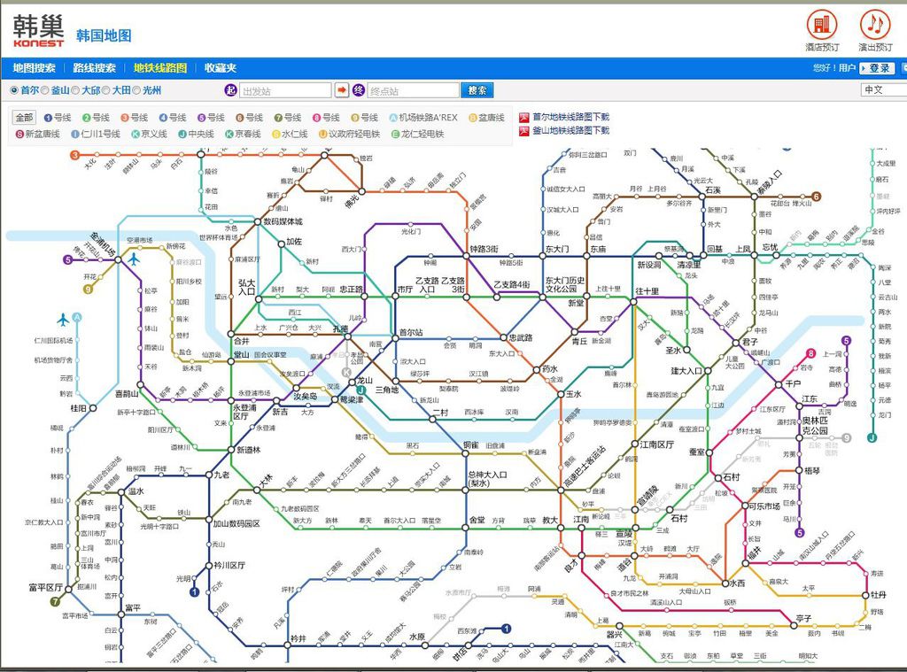 首尔地铁地 _首尔地铁最新地图_首尔地铁5号线_首尔地铁4号线- 楚楚之家
