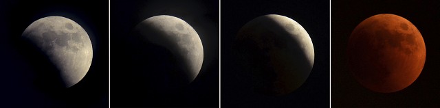 11年來最長月全食　赤紅月亮高空掛