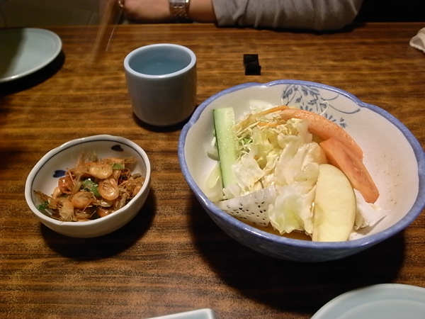 金日本料理定食前菜與沙拉.JPG
