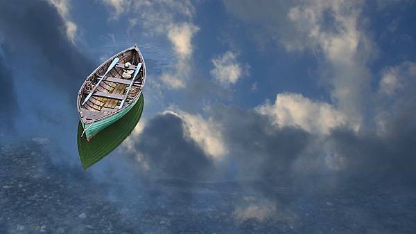 clear-sky-boat-lake-wide-hd-wallpaper